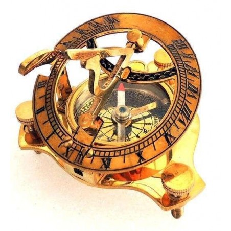 Antique Brass Sundial Compass - Buy Nautical Compasses online SALE.