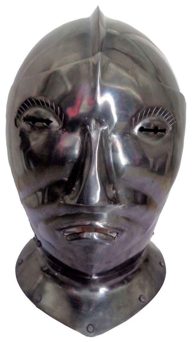 Buy Medieval Face Mask Helmet Replica Steel Helm on sale erakart.